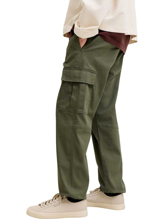 Jpstkane Dylan Ανδρικό Παντελόνι Cargo Ελαστικό Relaxed Fit Olive Night