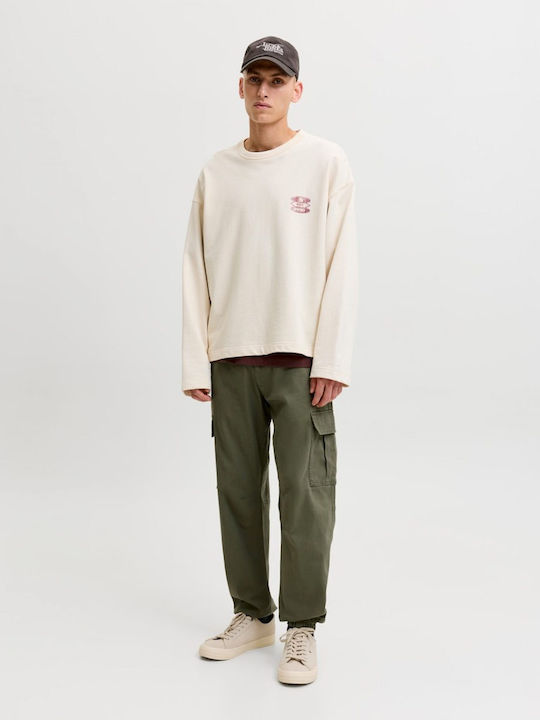 Jpstkane Dylan Ανδρικό Παντελόνι Cargo Ελαστικό Relaxed Fit Olive Night