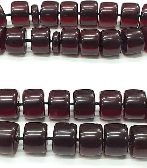 Roloi Komboloi Worry Beads with 33 Mastic Beads, 33 cm Long, Red