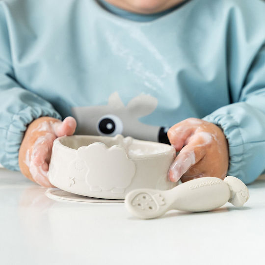 Done by Deer Kinder-Lunchbox-Set aus Silikon Beige 3-teilig