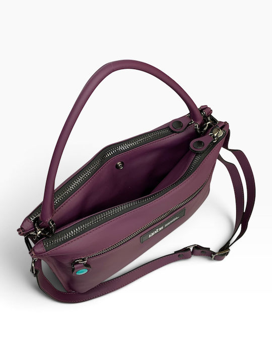 Leather Women's Shoulder / Crossbody Bag Burgundy