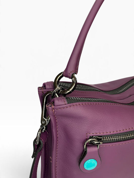 Leather Women's Shoulder / Crossbody Bag Burgundy