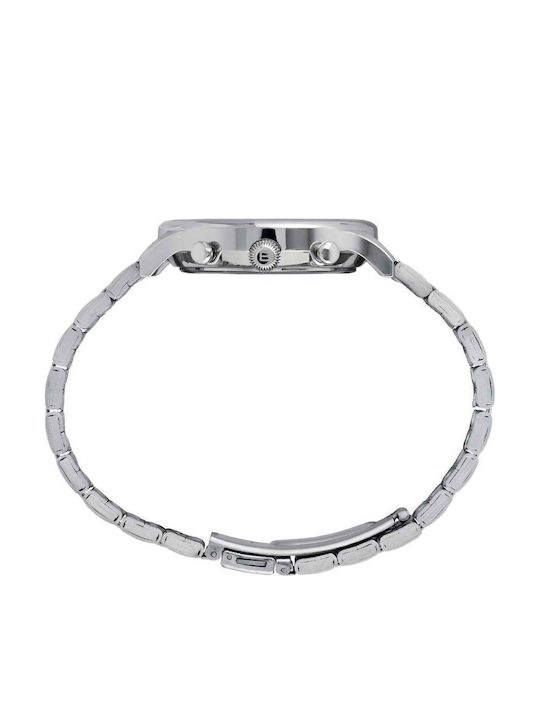 Men's Battery Chronograph Watch with Silver Stainless Steel Bracelet