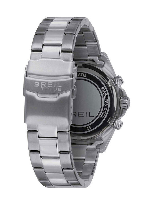 Men's Battery Chronograph Watch with Silver Stainless Steel Bracelet
