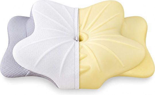 Donama Medizinisches Nackenkissen aus Memory-Schaum 63 x 38 cm Grau