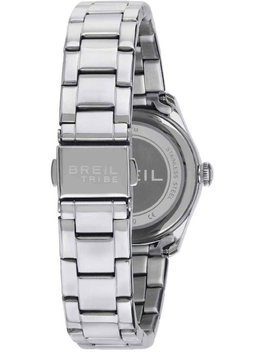 Women's Battery-Powered Watch with Silver Stainless Steel Bracelet