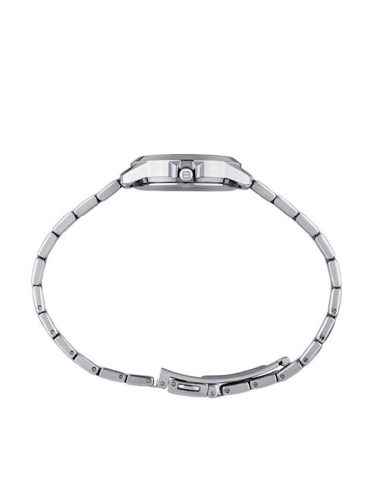 Women's Battery-Powered Watch with Silver Stainless Steel Bracelet