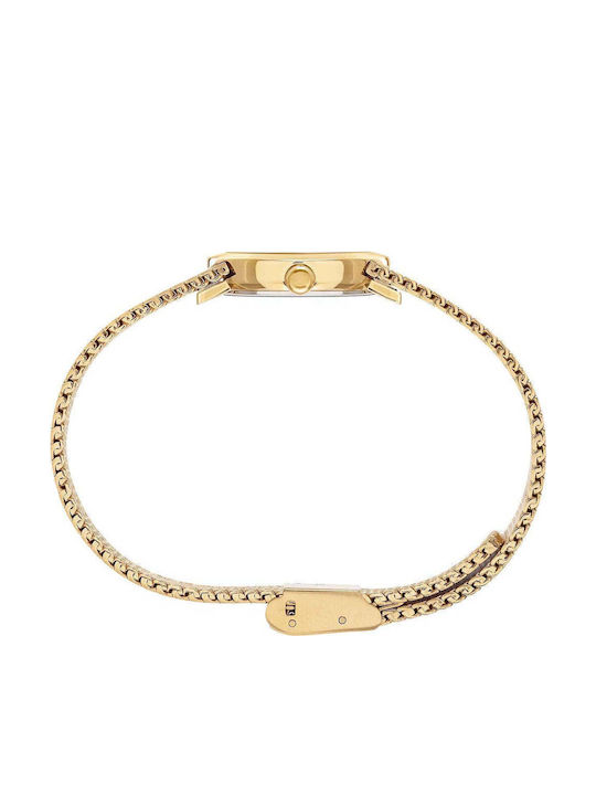 Women's Battery-Powered Watch with Gold Stainless Steel Bracelet