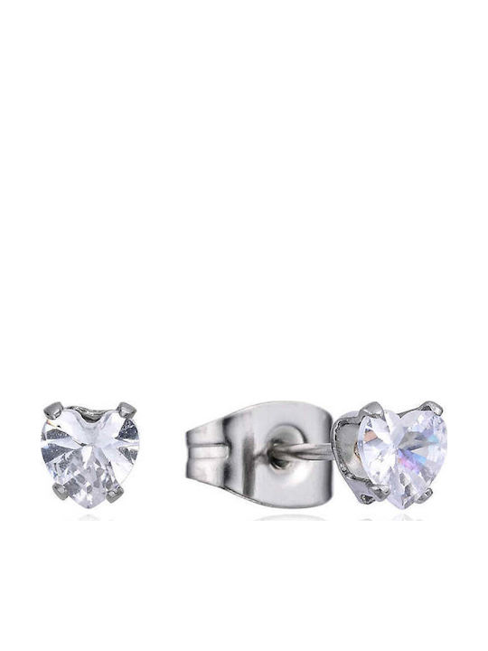 Asimi Steel Earrings Colorful Hearts – 1 Pair