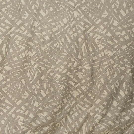 Melinen Neva Super-Double Fitted Sheet Set 160x200+32cm Greige (4pcs)