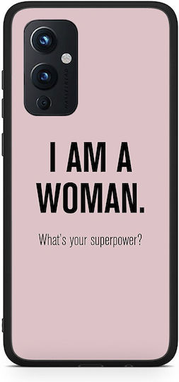 Smartfits Superpower Woman Заден Калъф Пластмасов Розов (OnePlus 9)