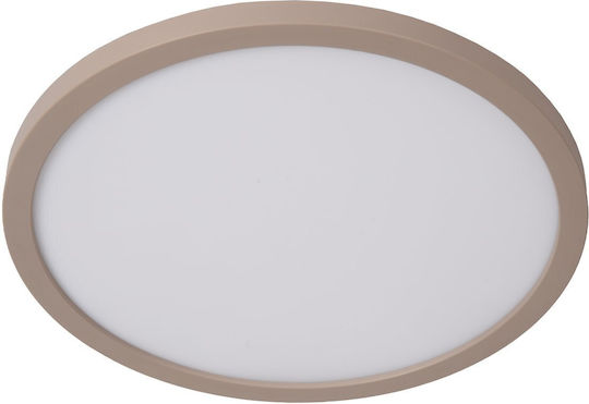 Φωτιστικό Οροφής Lucide 07122-30-41 Rinus Λευκό White Τοπέ Taupe 2200k-3000k
