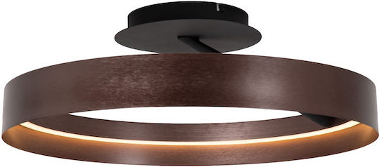 Lucide 62100-36-96 Leonard Ceiling Light Coffee Brown Matte Black 2200K-3000K