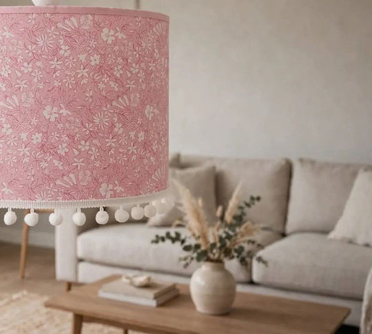 Baby Pink Flowers Floor Lamp Dimensions 1.65*30*25 E27 Oxygen Lampshades