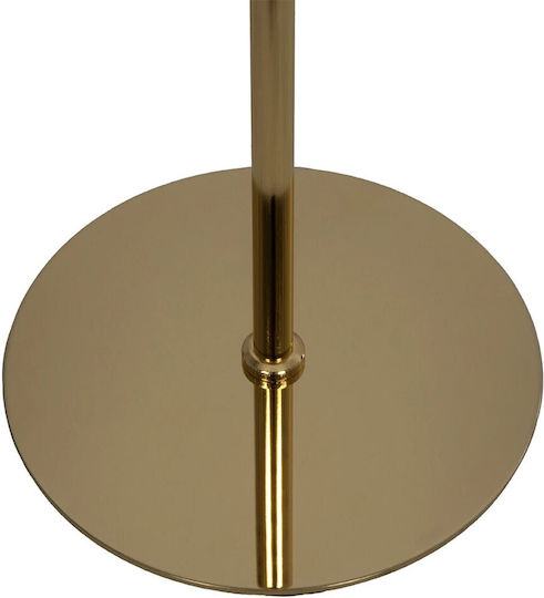 GloboStar Ales 204-0309 Modern Floor Lamp 1 X E27 Socket AC 220-240V IP20 Grey & Gold L40 X W40 X H150cm 204-0309