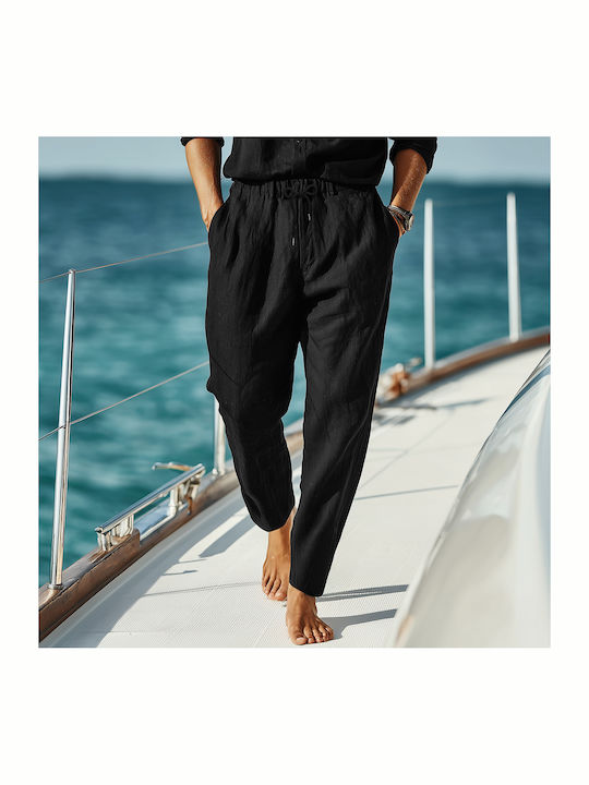 Ανδρικό Παντελόνι Relaxed Fit Μαύρο