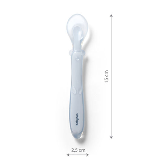 Babyono Baby-Löffel aus Silikon Blau