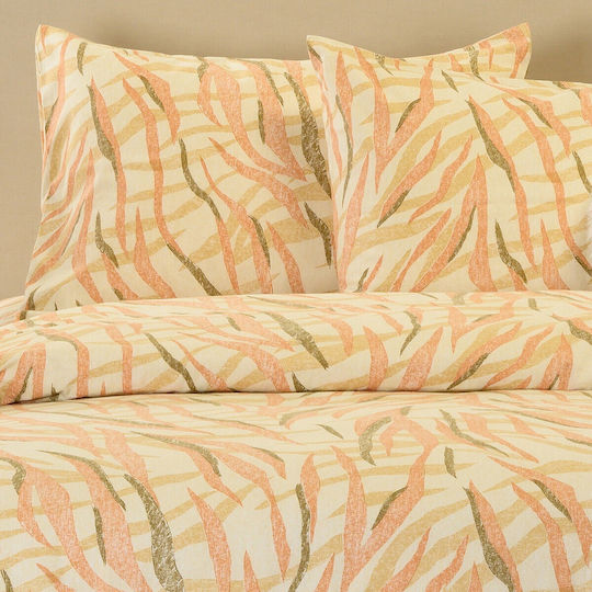 Melinen Bettwäsche-Set King Size 270 x 270 cm Crystal Ochre (4 Stück)
