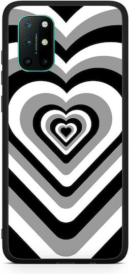 Smartfits Hearts Umschlag Rückseite Kunststoff Schwarz (OnePlus 8T)