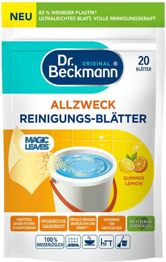 Dr Beckmann General Use Cleaning Wipes with Disinfectant Action 20 Pieces