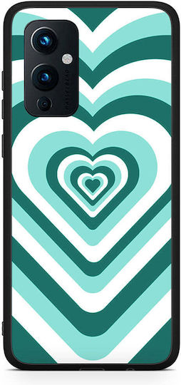 Smartfits Hearts Back Cover Σιλικόνης Πράσινο (OnePlus 9)