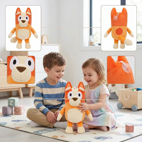 Set de Jucării de Plus Bluey Bingo, Personaje Bluey, 28 Cm, Moi, Cadoul Perfect pentru Copii, Multicolor