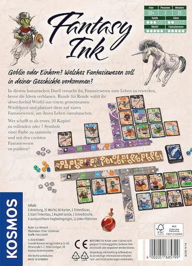 Επιτραπέζιο Παιχνίδι Fantasy Ink για 2 Παίκτες 10+ Ετών (GER)