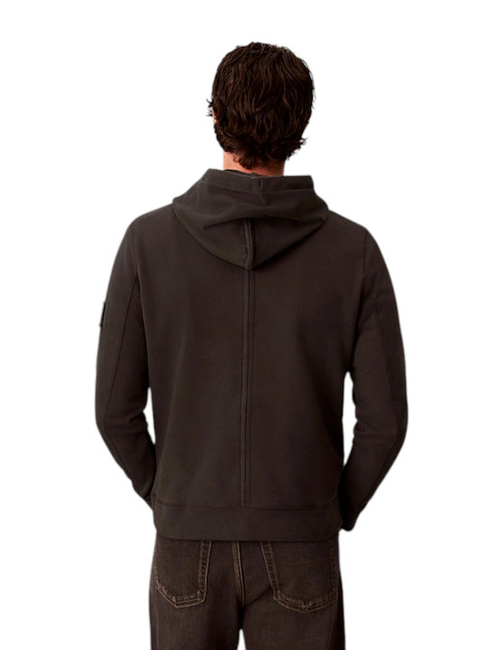 Schwarzer Kapuzenpullover