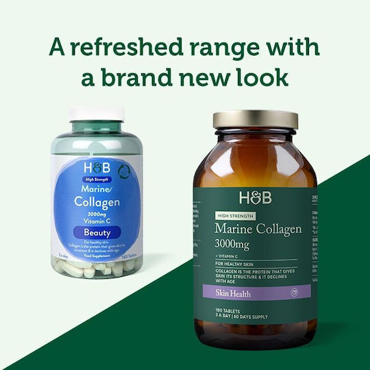 Holland & Barrett Marines Kollagen 3000 mg mit Vitamin C 180 Tabletten