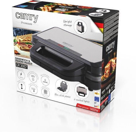 Sandwichmaker für 2 Toasts 750 W Schwarz
