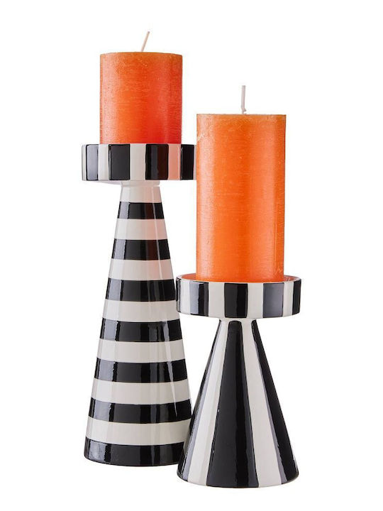 Butlers Stripes Κηροπήγιο Κεραμικό 9x9x25εκ.