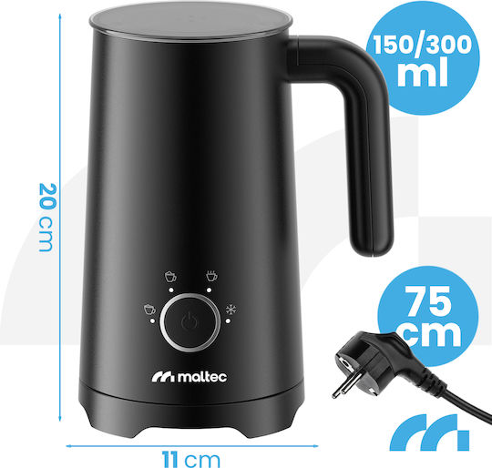 MalTec Huslog Milchaufschäumer für Warmes & Kaltes Milchaufschäumer mit Antihaftbeschichtung 300ml