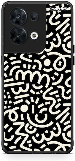 Smartfits Doodle Art Back Cover Μαύρο (Oppo Reno8)