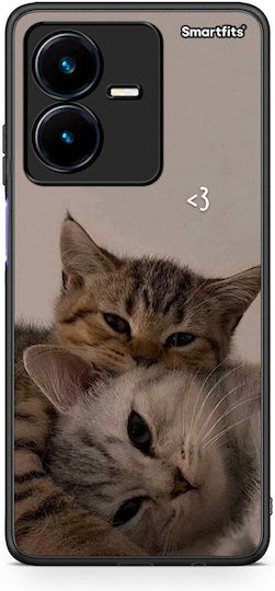 Smartfits Cats In Love Umschlag Rückseite (Vivo Y22)