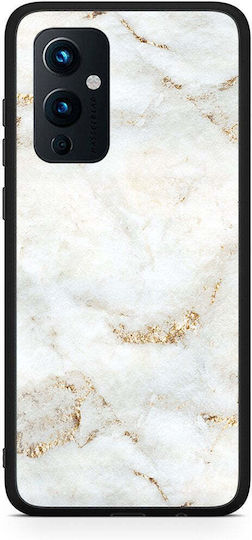 Smartfits White Gold Marble Umschlag Rückseite Weiß (OnePlus 9)