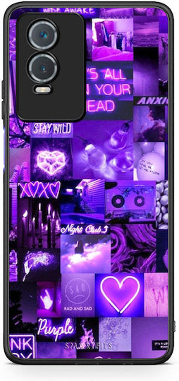 Smartfits Collage Stay Wild Back Cover Μωβ (Vivo Y76 5G / Y76s / Y74s)