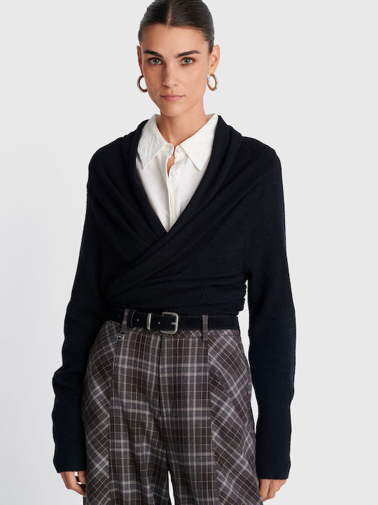 Cardigan Tricotat pentru Femei Negru