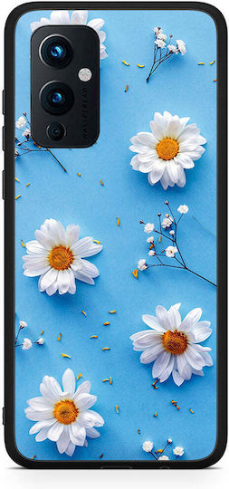 Smartfits Real Daisies Umschlag Rückseite Hellblau (OnePlus 9)