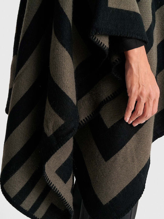 Women's Black Poncho