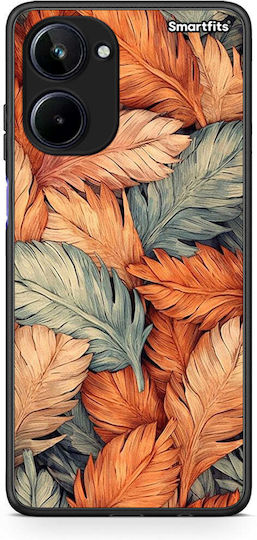 Smartfits Autumn Leaves Umschlag Rückseite Orange (Realme 10)