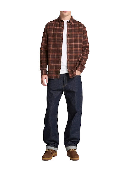 Timberland Φανελένιο Πουκάμισο Regular Fit Medium Brown