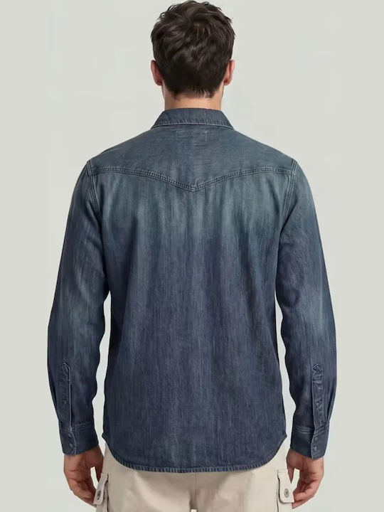 Dakota Long Sleeve Denim Shirt in Regular Fit Blue