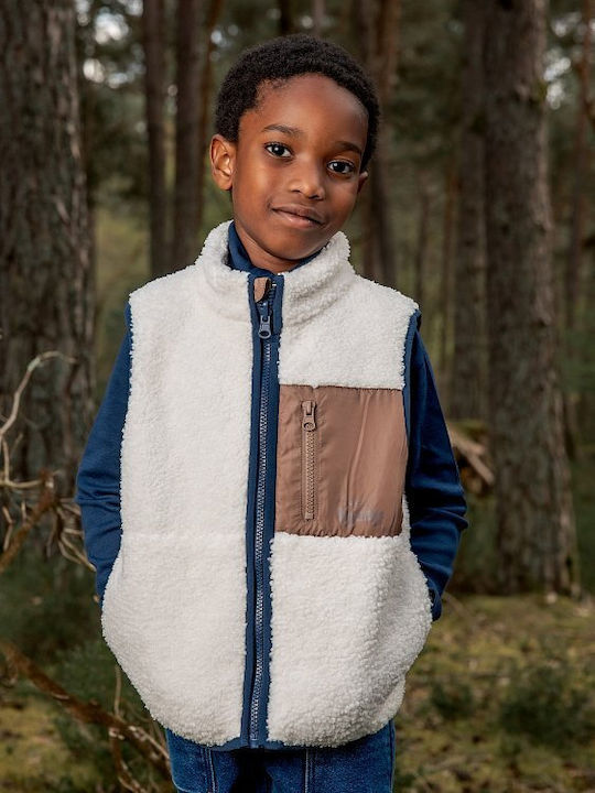 Waterproof Kids’ Casual Sleeveless Short Blue Jacket
