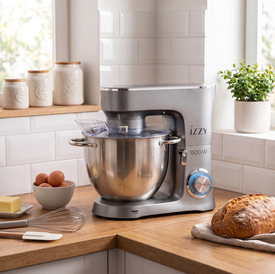Küchenmaschine 1500W mit Rostfreiem Kessel 8lt Inox