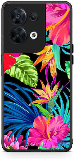 Smartfits Tropical Flowers Back Cover Πολύχρωμο (Oppo Reno8)