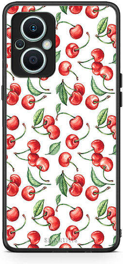 Smartfits Cherry Summer Задна корица Бордо (Oppo Reno7 Lite)