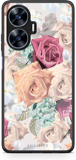 Smartfits Floral Bouquet Umschlag Rückseite Mehrfarbig (Realme C55)
