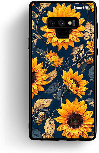 Smartfits Autumn Sunflowers Umschlag Rückseite Blau (Galaxy Note 9) A00_SM1-SA-NOT9_AUTUMNSUNFLOWERS