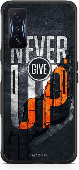 Smartfits Never Give Up Back Cover Μαύρο (Poco F4 GT)