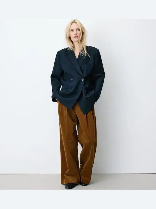 Grace & Mila Langer Doppelreihiger Damenblazer Dark Blue Grace & Mila Langer Doppelreihiger Damenblazer Dark Blue